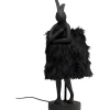 KARE Design Lampe à poser Animal Rabbit Fur noir/doré 50cm> Luminaires