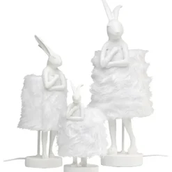 KARE Design Lampe à poser Animal Rabbit Fur blanc/argenté 68cm><noscript><img width=
