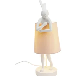 KARE Design Lampe à poser Animal Rabbit blanc/rose 50cm> Luminaires