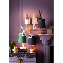 KARE Design Lampe à poser Animal Rabbit doré/noir 68cm> Luminaires