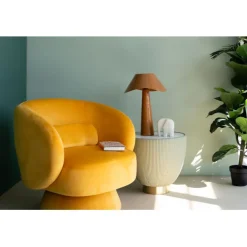 KARE Design Lampe à poser Cloudy rond orange 49cm> Luminaires