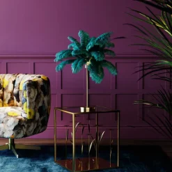 KARE Design Lampe à poser Feather Palm vert 60cm> Luminaires