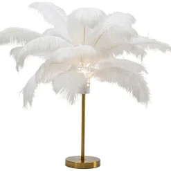 KARE Design Lampe à poser Feather Palm blanc 60cm> Luminaires