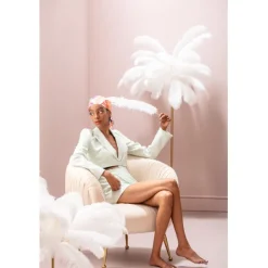 KARE Design Lampe à poser Feather Palm blanc 60cm><noscript><img width=