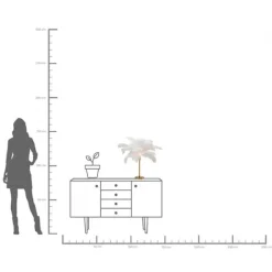 KARE Design Lampe à poser Feather Palm blanc 60cm><noscript><img width=