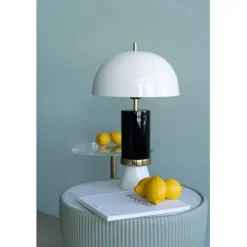 KARE Design Lampe à poser Josy blanc-noir 51cm> Luminaires
