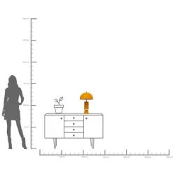 KARE Design Lampe à poser Josy jaune 51cm><noscript><img width=