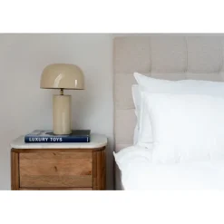 KARE Design Lampe à poser Loungy écru blanc 38cm><noscript><img width=