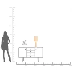 KARE Design Lampe à poser Marleen beige bouclé 60cm><noscript><img width=