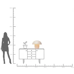 KARE Design Lampe à poser Mushroom Matt beige 44cm><noscript><img width=