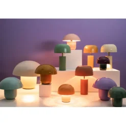 KARE Design Lampe à poser Mushroom Shiny sauge 20cm> Luminaires