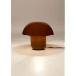 KARE Design Lampe à poser Mushroom Shiny marron 27cm> Luminaires