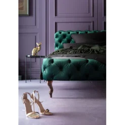 KARE Design Lit Desire velours vert 180x200cm><noscript><img width=