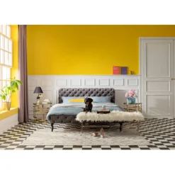 KARE Design Lit Desire Velvet Silver Grey 160x200 cm><noscript><img width=