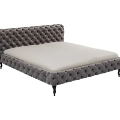 KARE Design Lit Desire Velvet Silver Grey 160x200 cm><noscript><img width=
