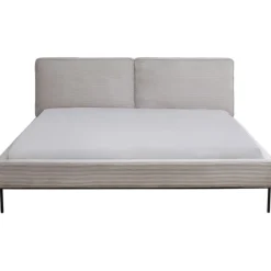 KARE Design Lit East Side velours cotelé gris 180x200cm> Meubles
