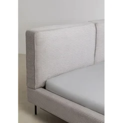 KARE Design Lit East Side velours cotelé gris 180x200cm><noscript><img width=