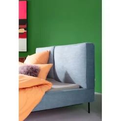 KARE Design Lit East Side velours cotelé bleu 180x200cm><noscript><img width=