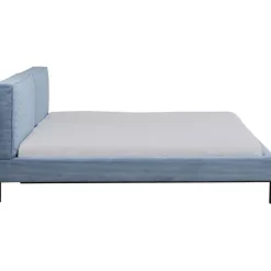 KARE Design Lit East Side velours cotelé bleu 180x200cm><noscript><img width=