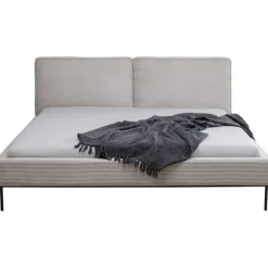 KARE Design Lit East Side velours côtelé gris 160x200><noscript><img width=