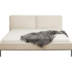 KARE Design Lit East Side velours côtelé crème 160x200><noscript><img width=