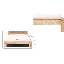 KARE Design Lit en bois Puro High 180x200><noscript><img width=