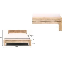 KARE Design Lit en bois Puro High 160x200><noscript><img width=