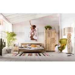 KARE Design Lit en bois Puro 160x200cm> Meubles