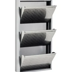 KARE Design Meuble à chaussures Caruso 3 alu brossé><noscript><img width=