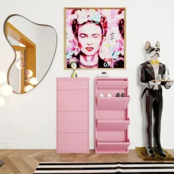 KARE Design Meuble à chaussures Caruso 3+1 rosé (MO)> Meubles