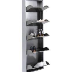 KARE Design Meuble à chaussures Caruso 5 alu brossé><noscript><img width=