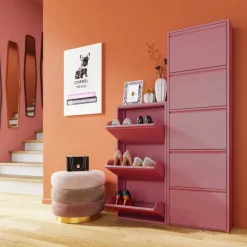 KARE Design Meuble à chaussures Caruso 3 rose (MO)> Meubles