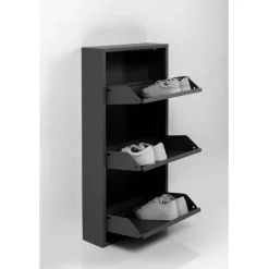 KARE Design Meuble à chaussures Caruso 3 noir (MO)><noscript><img width=
