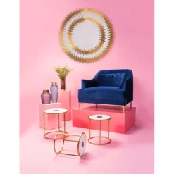 KARE Design Miroir Solare doré Ø132cm><noscript><img width=