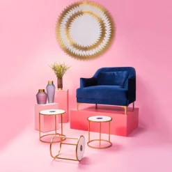 KARE Design Miroir Solare doré Ø132cm><noscript><img width=
