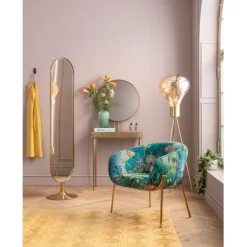 KARE Design Miroir sur pied Curve laiton 40x170cm><noscript><img width=