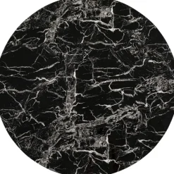 KARE Design plateau de table Schickeria marbre noir Ø80cm> Meubles