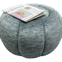 KARE Design Pouf Fiori bleu Ø52cm> Meubles