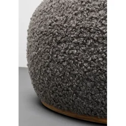 KARE Design Pouf Pebble bouclé gris 81cm><noscript><img width=