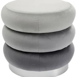 KARE Design Pouf Sandwich gris Ø45cm> Meubles