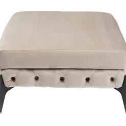 KARE Design Stool Bellissima velours taupe 80cm> Meubles