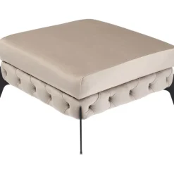 KARE Design Stool Bellissima velours taupe 80cm> Meubles
