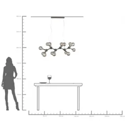 KARE Design Suspension Atomic Balls Smoke 190cm> Luminaires