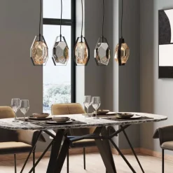 KARE Design Suspension Diamond Fever Dining noir 110cm> Luminaires