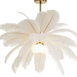 KARE Design Suspension Feather Palm blanc Ø87cm> Luminaires