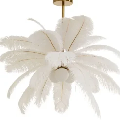 KARE Design Suspension Feather Palm blanc Ø87cm> Luminaires