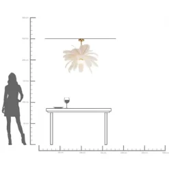 KARE Design Suspension Feather Palm blanc Ø87cm><noscript><img width=