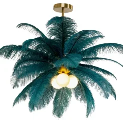 KARE Design Suspension Feather Palm vert Ø87cm> Luminaires