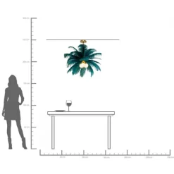 KARE Design Suspension Feather Palm vert Ø87cm><noscript><img width=