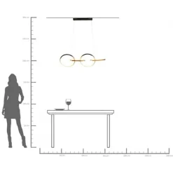 KARE Design Suspension Galaxy LED noir 155cm><noscript><img width=